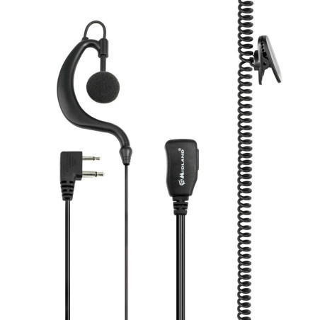 Midland A-21M Microfono auricolare 2 Pin "Action Line"