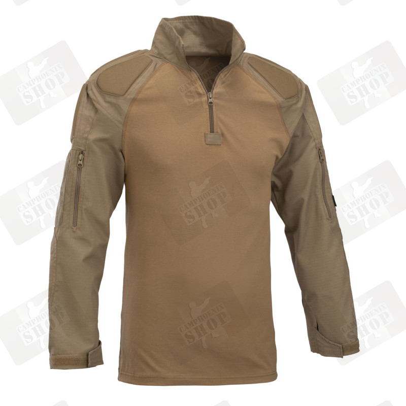 DEFCON5 COMBAT SHIRT Coyote Tan - tg.M W/PROTECTIONS FULL SLEEVES
