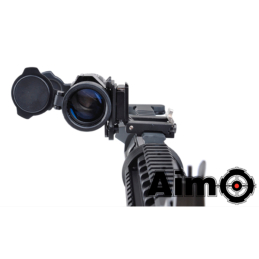 ET Style 4X FXD Magnifier With Adjustable QD Mount Black