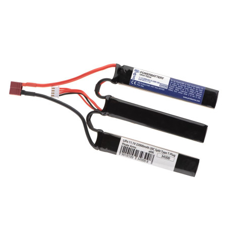 LiPo 11.1V 2200mAh 20C Split Type T-Plug - Pirate Arms